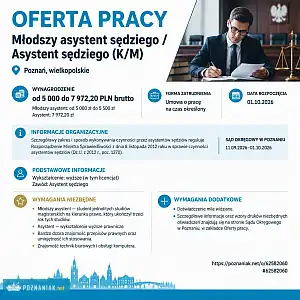 [ePraca] Młodszy asystent sędziego /Asystent sędziego (K/M) - POZNANIAK.NET