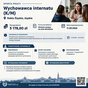 [ePraca] Wychowawca internatu (K/M) - POZNANIAK.NET